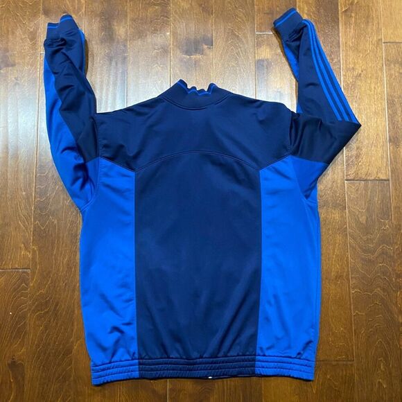 Adidas Athletic Running Track Full Zip Blue Navy Jacket Big & Tall Men's 2XL - Picture 5 of 8